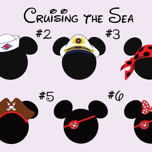 Disney Mickey and Minnie Cruising Silhouette Magnets