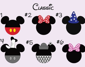 Disney Classic Mickey and Minnie Silhouette Magnets