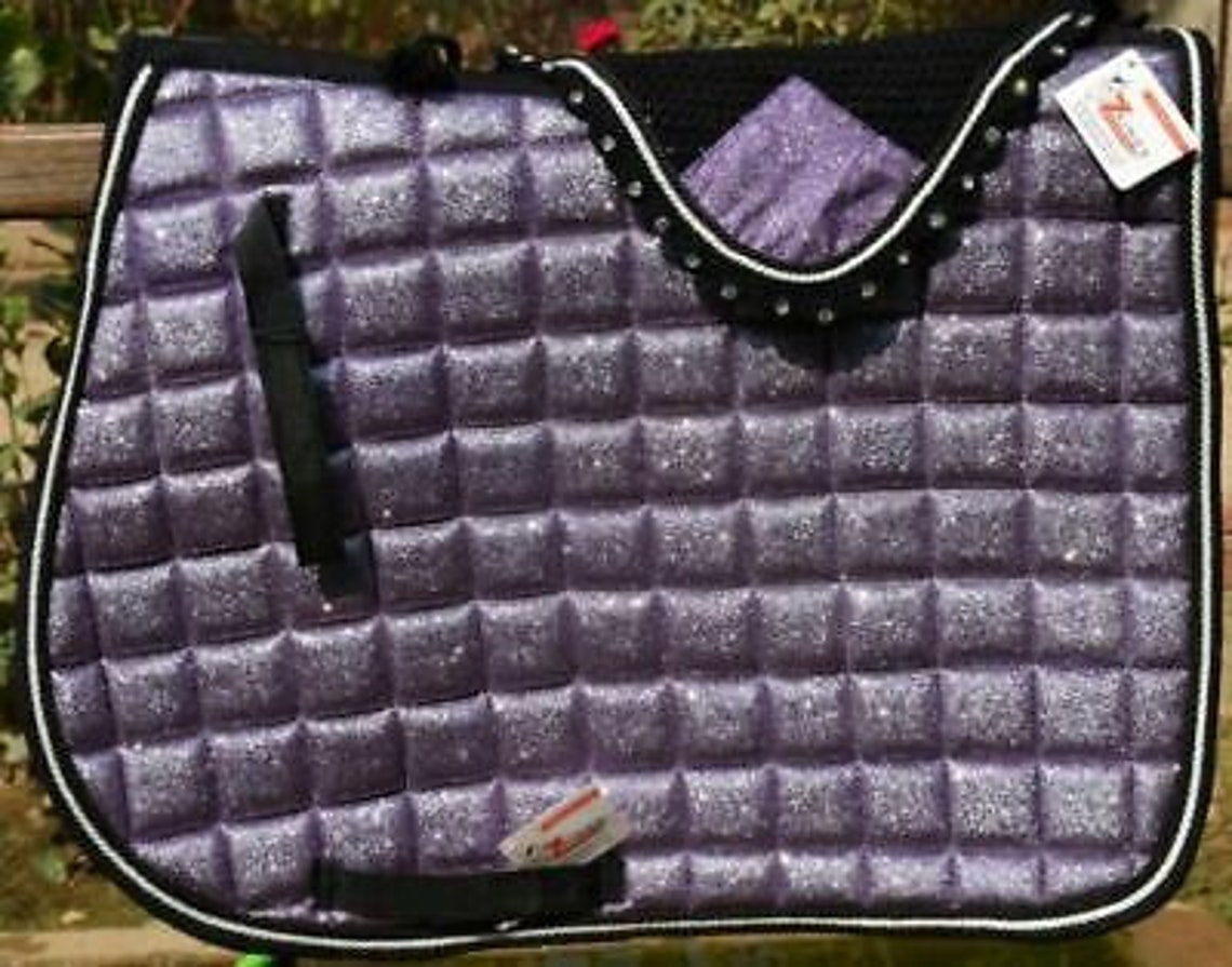 Glitter English Saddle Pad Set Fly Veil Horse Ear Net Etsy