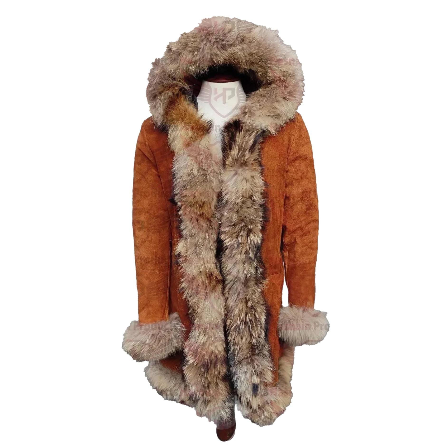 Red Fox Fur Trim Coat