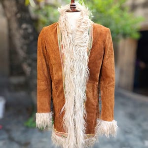 Brown Suede Leather Women’s Coat – Vintage Style Long Coat, Soft Genuine Leather Outerwear, Elegant Winter Fall Fashion Gift for Her