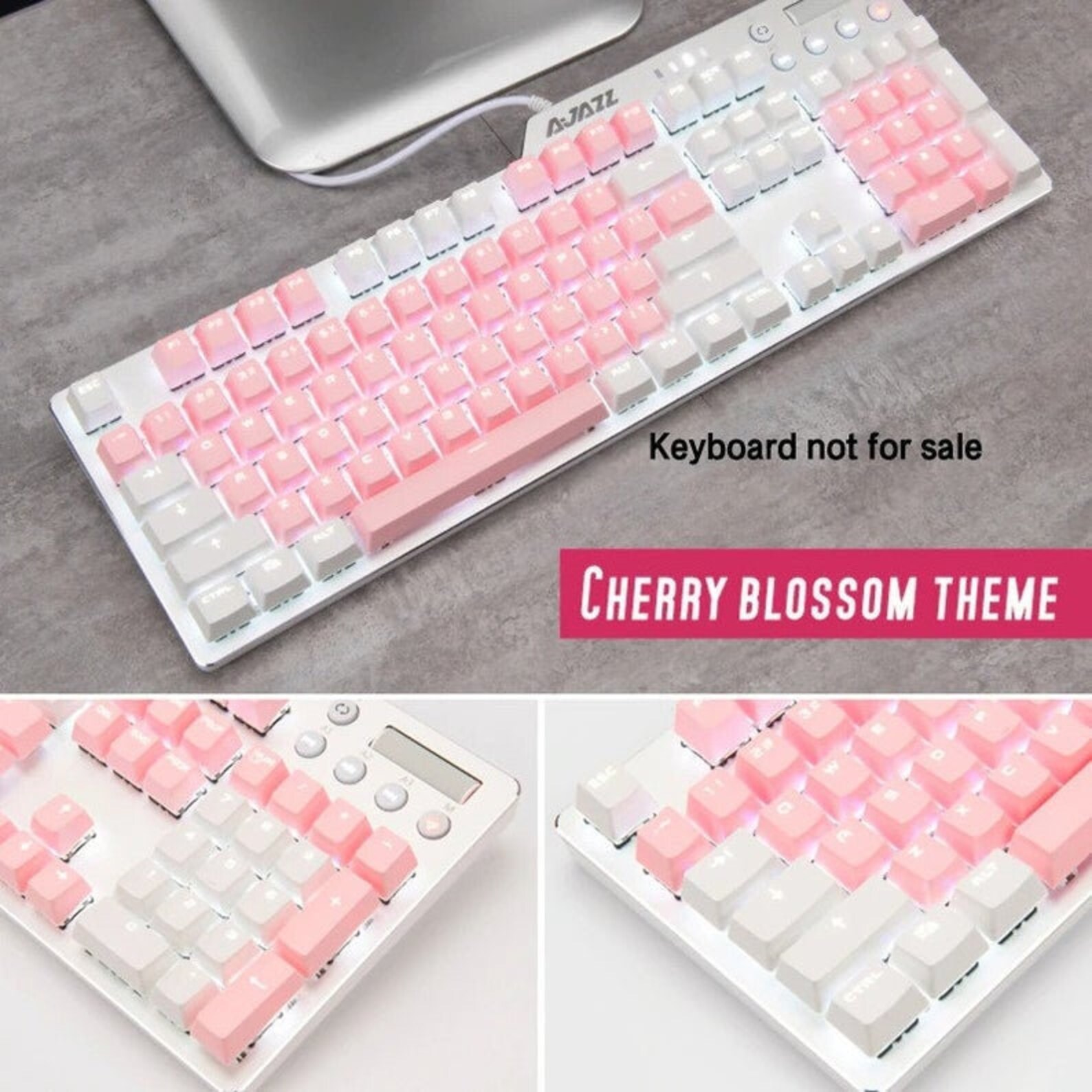 Pastel Pink Keycaps and Pastel Blue Keycaps 104 Keyboard Etsy