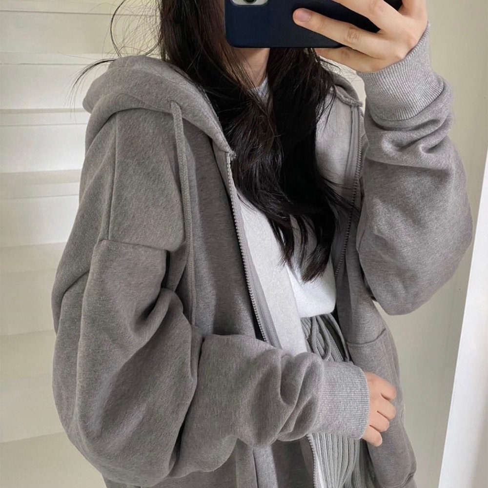 Oversized zip up sweater sale
