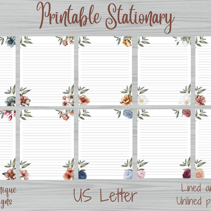 Floral Stationary - Etsy