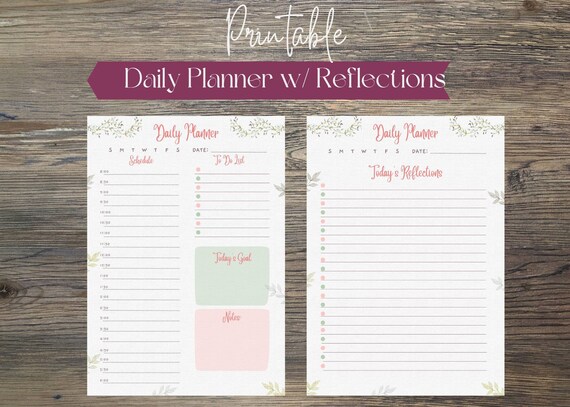 Daily Planner Printable Day Planner Productivity Planner - Etsy