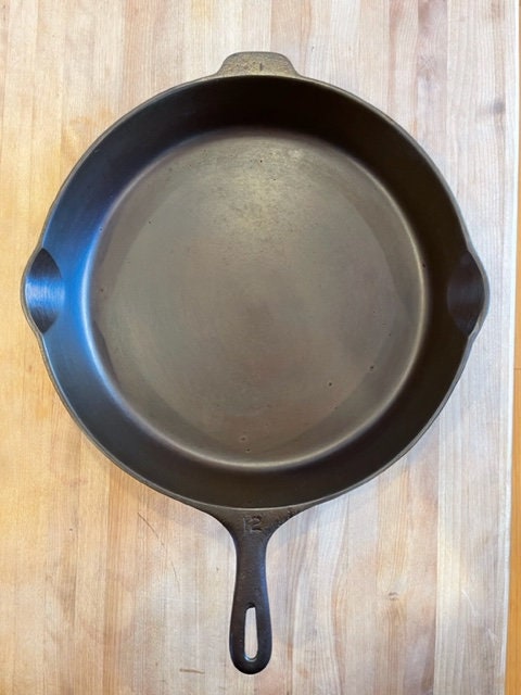 Rare Near Mint 12 Wagner Milled Bottom Cast Iron Skillet 13 Inch 100%  Original Milling Marks Glass Smooth Ready to Use -  Israel