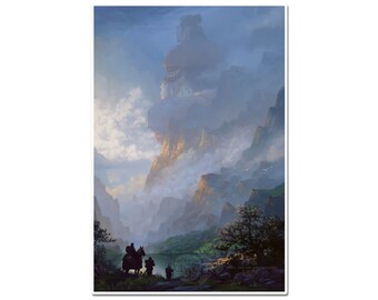 Fantasy Art Landscape Print - The Pensive Giant
