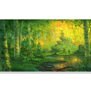 Fantasy Art Print - The Druid&#39;s Cathedral
