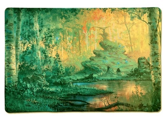 Druid's Cathedral - TCG Playmat or Oversized Mousepad with Stitched Edges