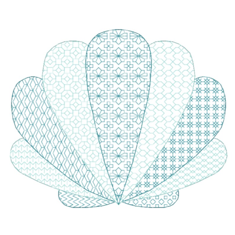 Seashell Blackwork PDF Pattern and Instructions // Beach | Seaside ...