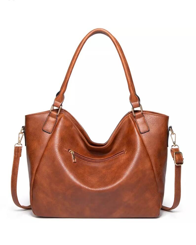 Vintage Style Faux Leather Shoulder Bag Etsy