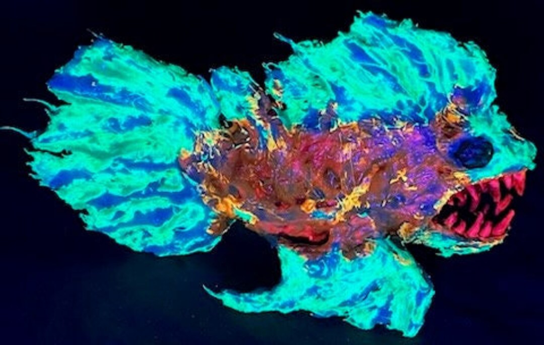 Custom Built Scary Blacklight Fish Etsy