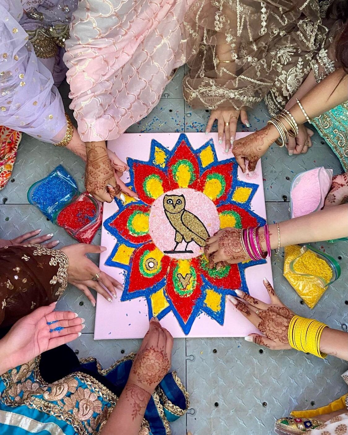 Maiyan/rangoli Board custom Stencils and Filled in Advance Etsy Canada