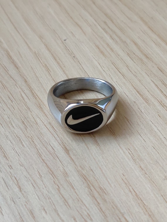 Nike Silver Ring Size 9 Etsy