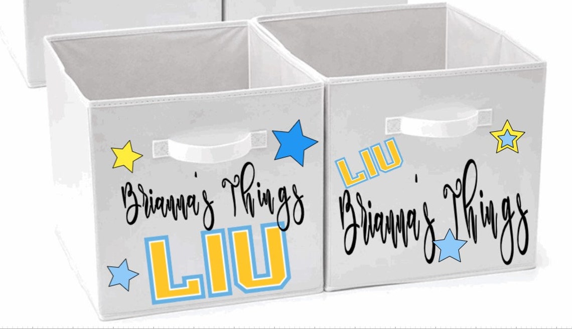 Storage bin with custom logo Etsy