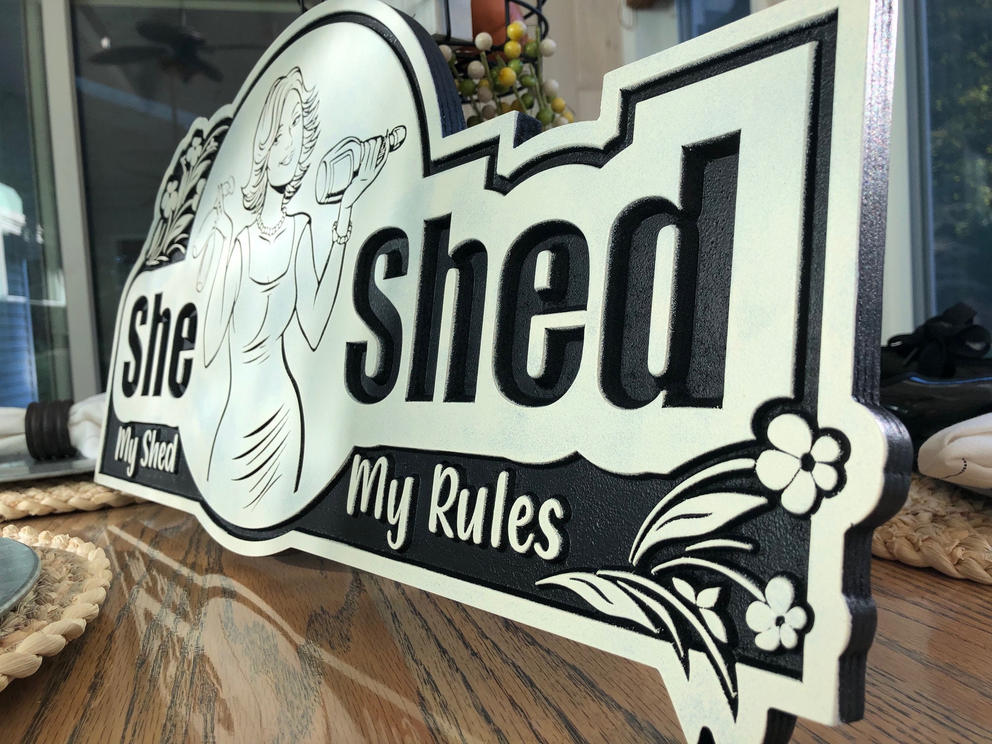 She Shed Sign File my Shed My Rules SVG Laser Cut Files Etsy New Zealand