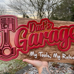 Dad’s Garage Sign File - “My Tools, My Rules” SVG, laser cut files, Cnc wood, Dxf, INSTANT DOWNLOAD