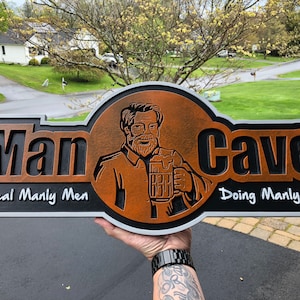 Man Cave Sign File Real Manly Men Doing Manly Sht SVG, laser cut files, Cnc wood, Dxf, INSTANT DOWNLOAD image 4