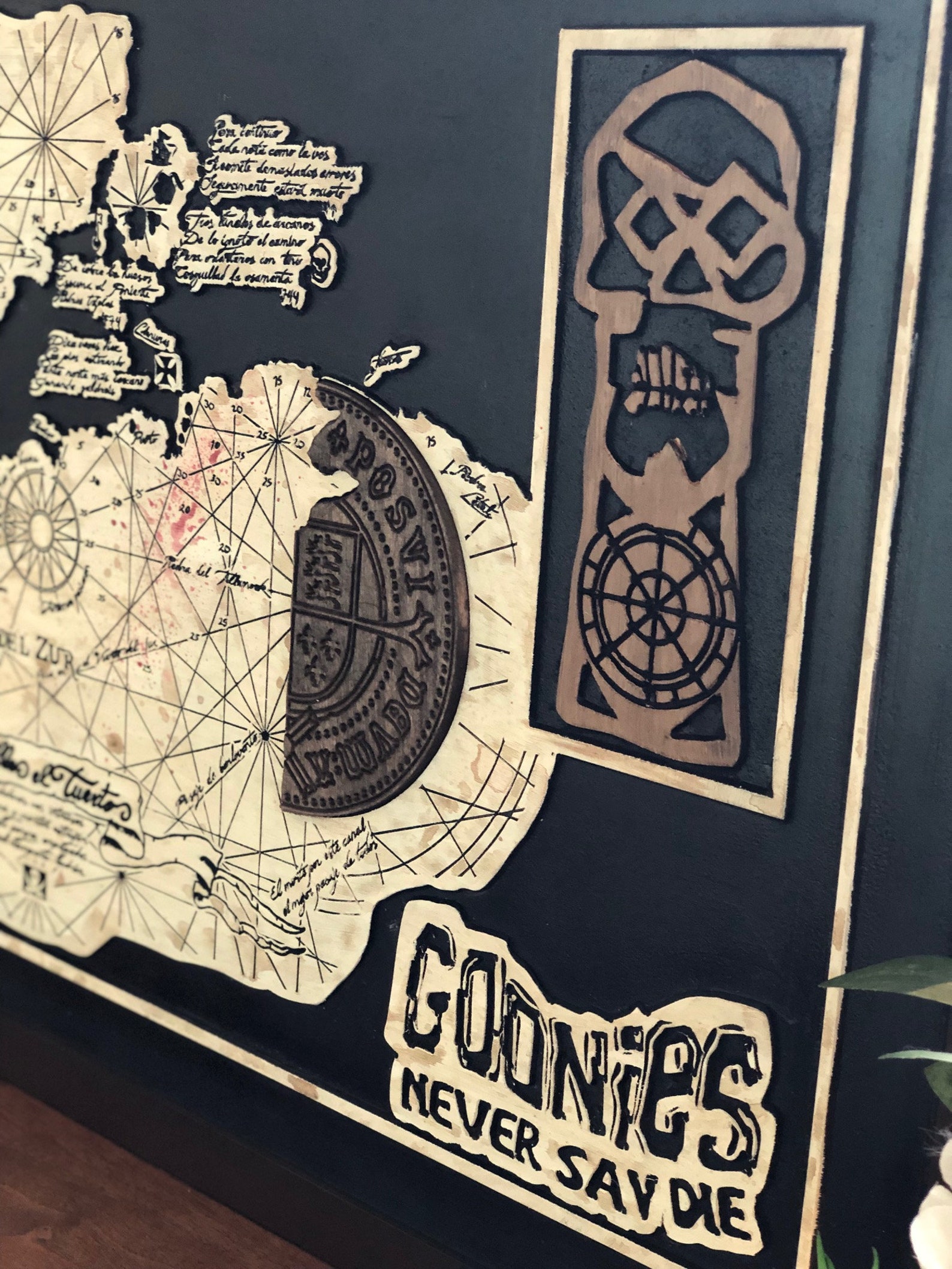 Carved Goonies Map Large 36 x 24 Fine Detail | Etsy