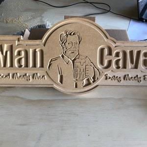 Man Cave Sign File Real Manly Men Doing Manly Sht SVG, laser cut files, Cnc wood, Dxf, INSTANT DOWNLOAD image 2