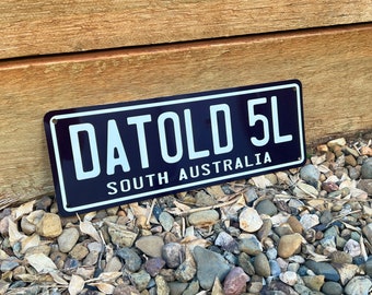 South Australia Novelty Number Plate Style Personalised Sign, SA Man Cave Bar Sign, Custom Business Plates, Show Car Cover Plate, Xmas Gift