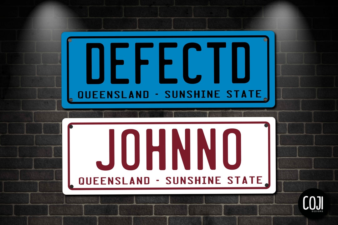 Queensland Novelty Number Plate Style Custom Sign QLD Man Etsy Australia