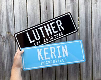 Custom Text Novelty Number Plate Personalised Sign, Personalised Novelty Show Plate, Personalised Garage Bar Sign, Christmas Gift Idea