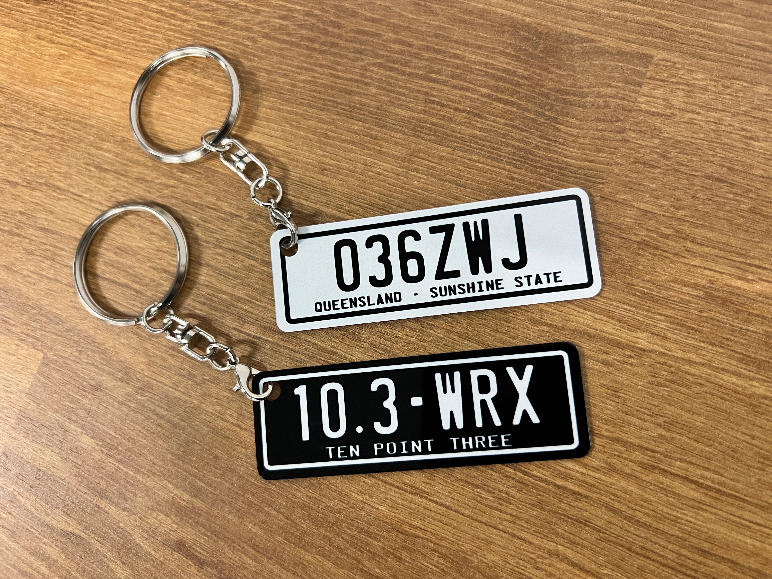 Eco Air Meter Ad Personalised Number Plate Keyring, Your Vehicle Number Or Any Text*Great Gift* E Harvestore Ad - Foto 6