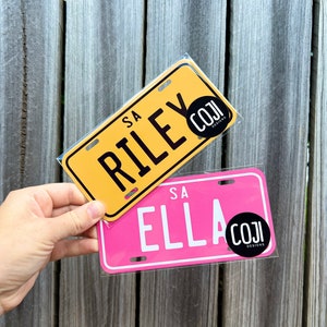 Top State Metal Mini Personalised Plates, Custom Kids Number Plate, Kids Ride On Car Plate, Kids Novelty Plate, Cubby House/Dog Kennel Sign