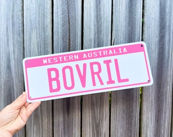 Western Australia Novelty Number Plate Style Personalised Sign, WA Man Cave Bar Sign, Custom Business Plates Show Car Cover Plate, Xmas Gift