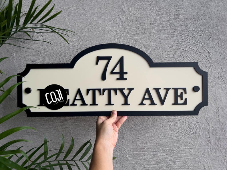 Hampton Beach House Address Sign: 3D Acrylic Outdoor Number Plaque ...