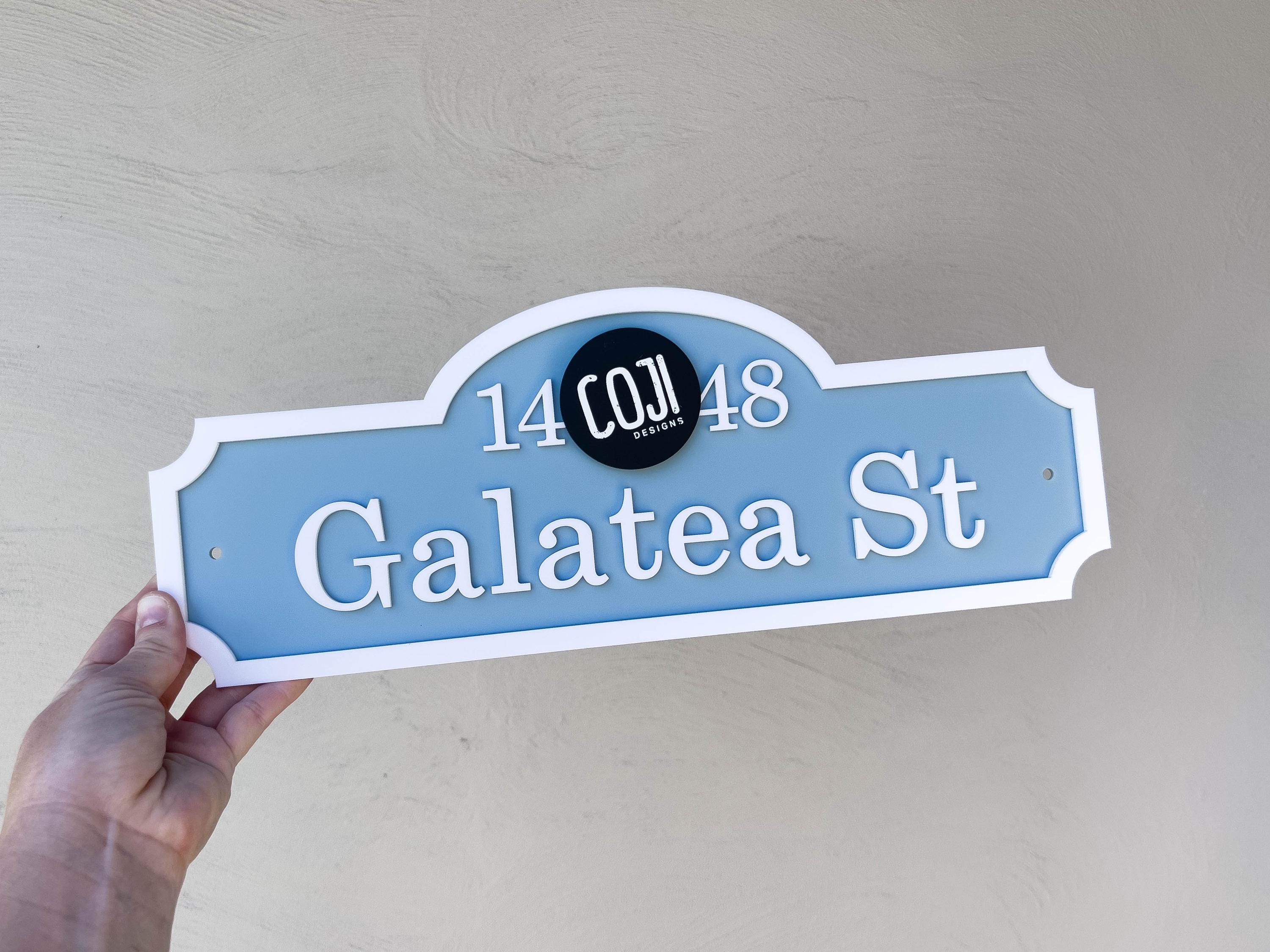 Hampton Beach House Address Sign: 3D Acrylic Outdoor Number Plaque ...