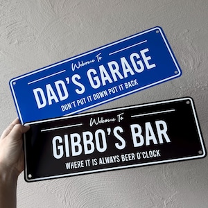 Metal Bar Sign: Personalised Retro Novelty Man Cave Plaque
