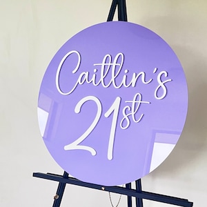 Tucson 18th 21st 30th 50th Birthday Personalised Acrylic Plaque Custom Birthday Sign Welcome Birthday Plaque Custom Made Birthday Party Sign