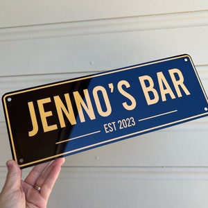 Personalised Bar Sign, Custom Name Sign, Man Cave Sign, Personalised Wecome Sign, Father's Day Gift, Gifts For Dad, Christmas Gift Idea