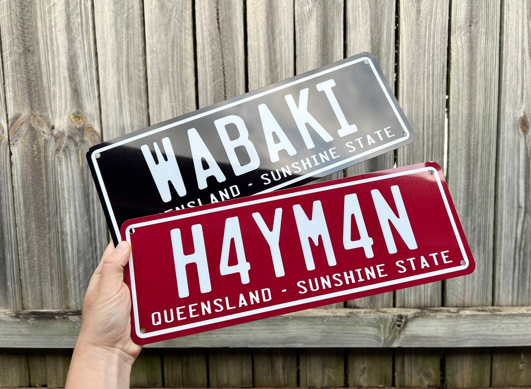 Queensland Novelty Number Plate Style Custom Sign QLD Man Etsy Australia