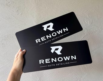 Logo Plates Dealership/Detailing Business, Display Plates for Car/Truck Business, Company Logo Car Sales Plate Premium Show Car Cover Plates