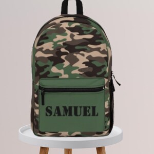 Zaino mimetico personalizzato per bambini, zaino scolastico, regalo per ragazzi, zaino con nome personalizzato, borsa per avventure all&#39;aria aperta