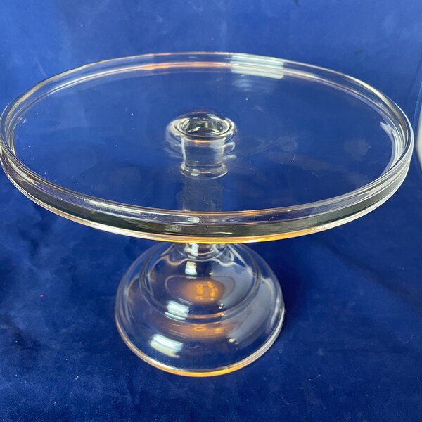 Glass Cake Plate Etsy