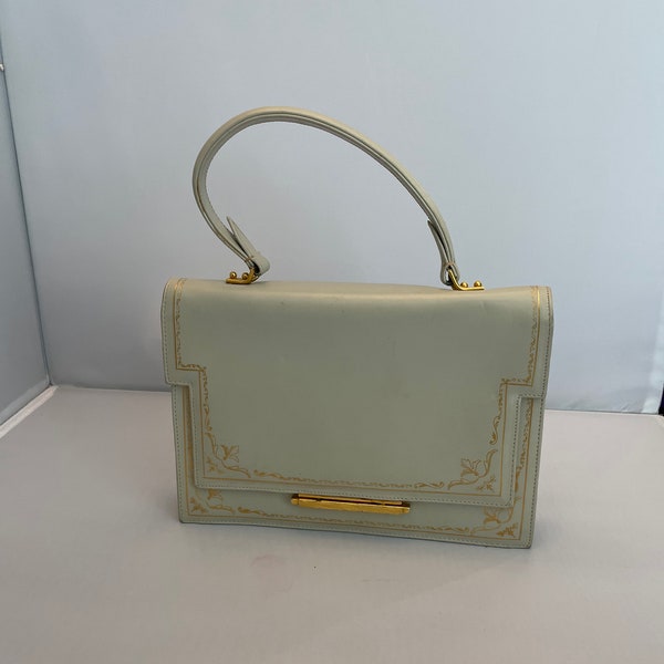 The Ferrara Cream Patent Leather Handbag