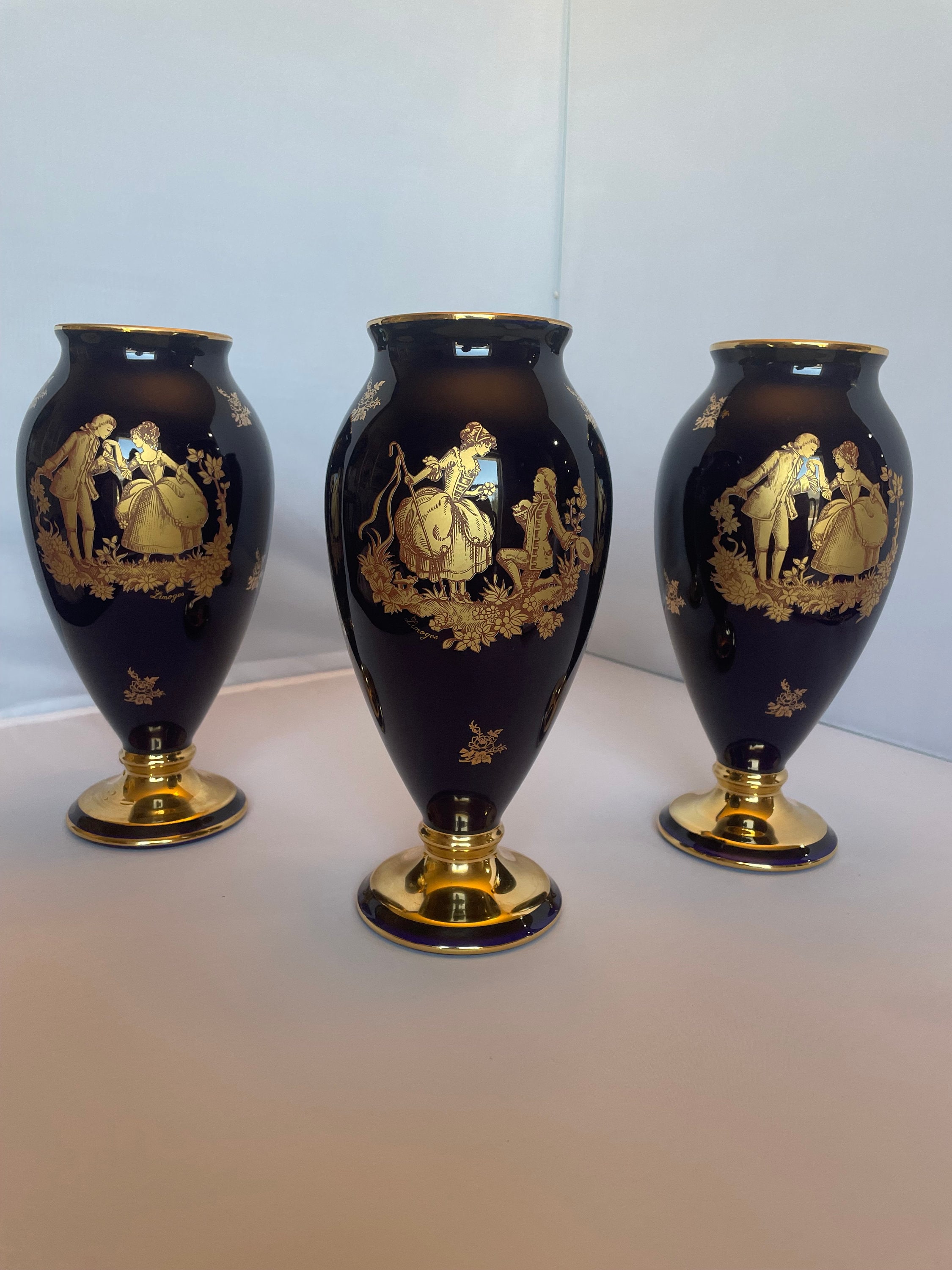 Limoges Castel Vase - Etsy