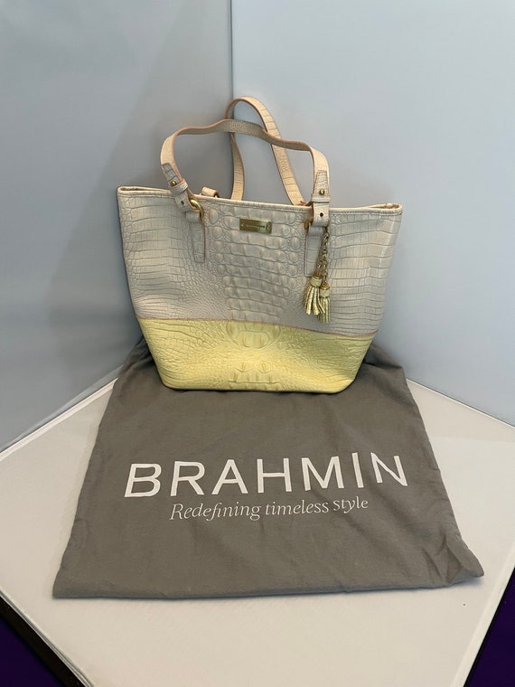 Brahmin Leather Dandillion Handbag W Dust Bag 