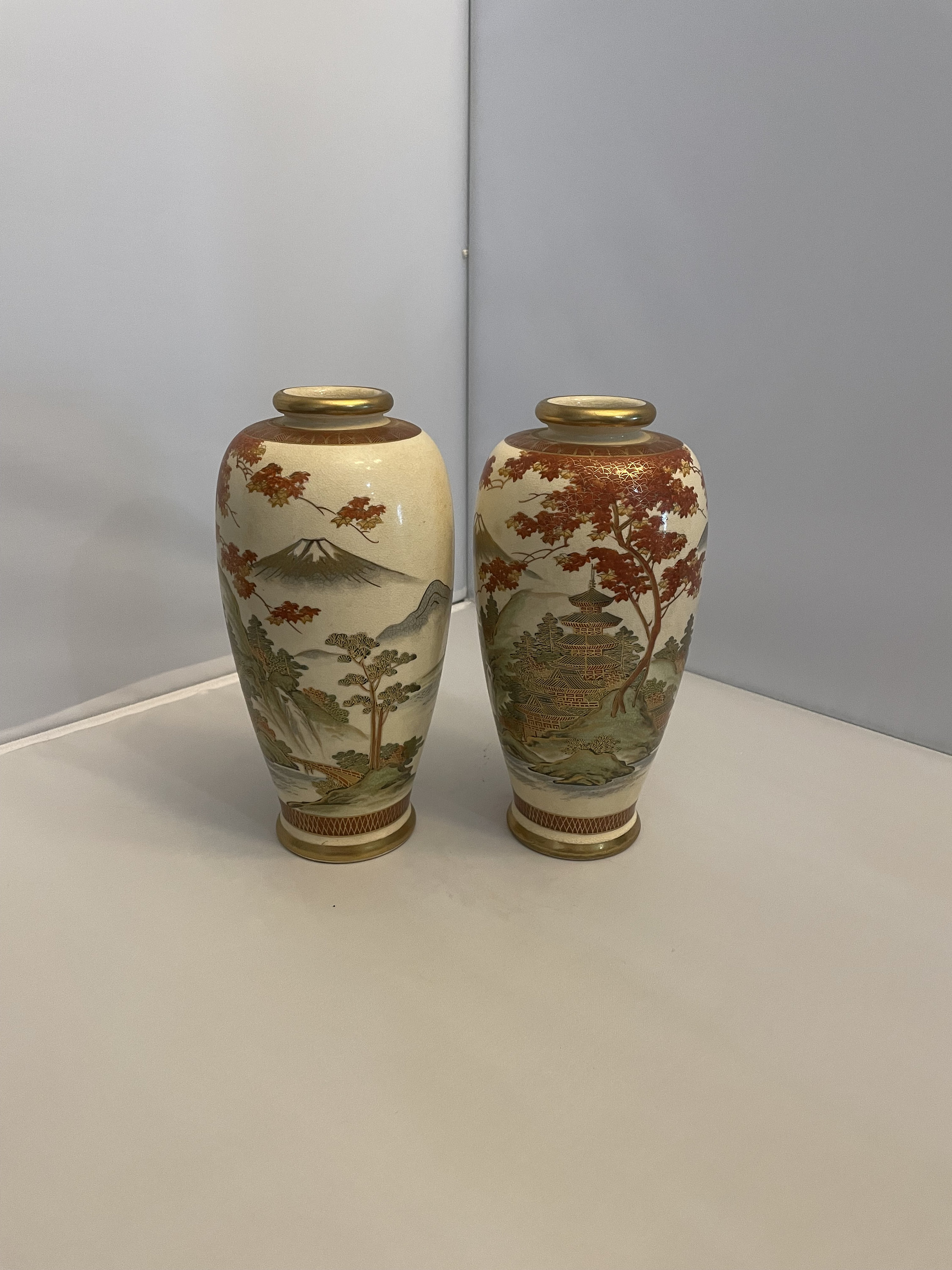 Japanese Satsuma Soko China 9.5 Pair of Vases Etsy