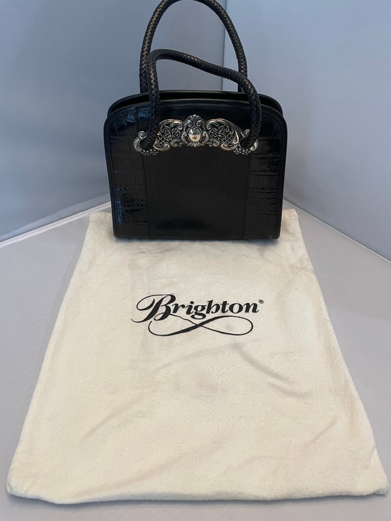 Brighton Black leather handbag with dust bag - image 10