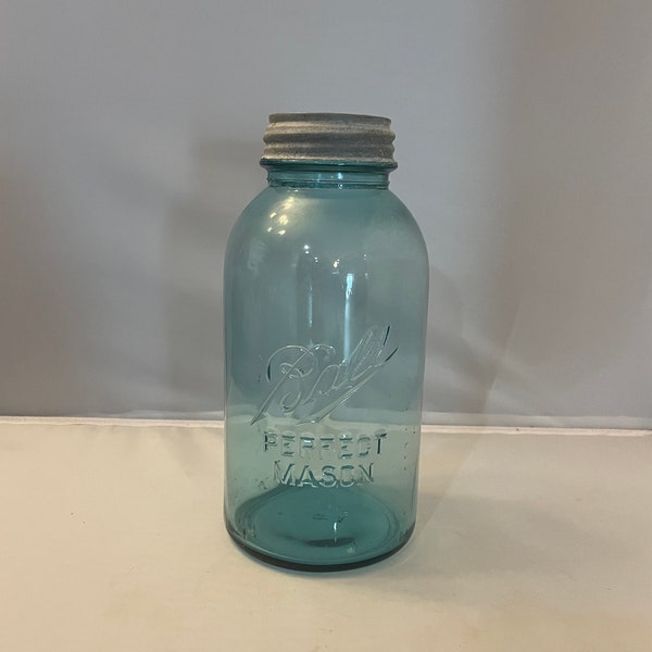 Rare Blue Ball quart sized Perfect Mason Jar