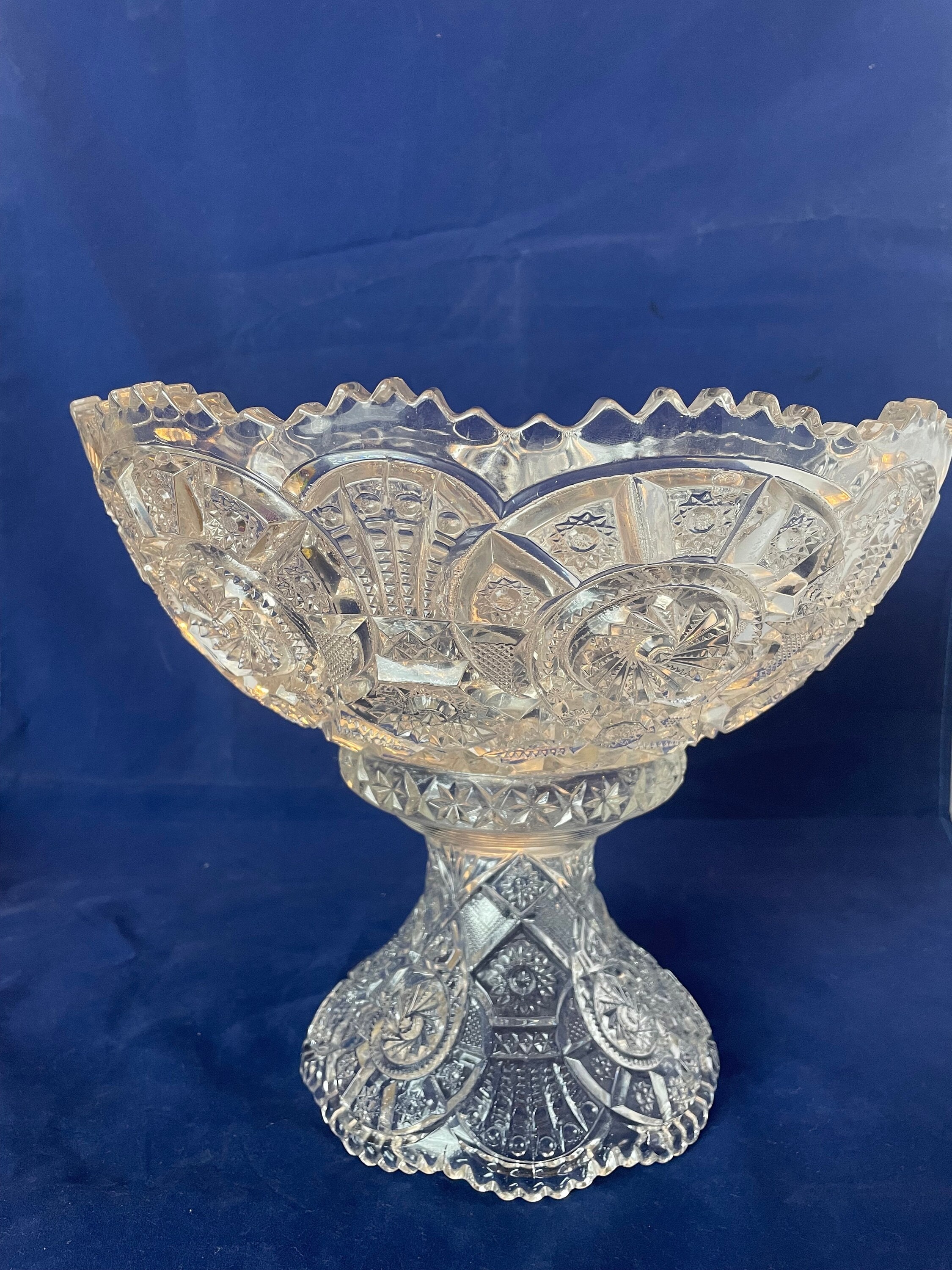 Imperial Glass Punch Bowl and Base Etsy
