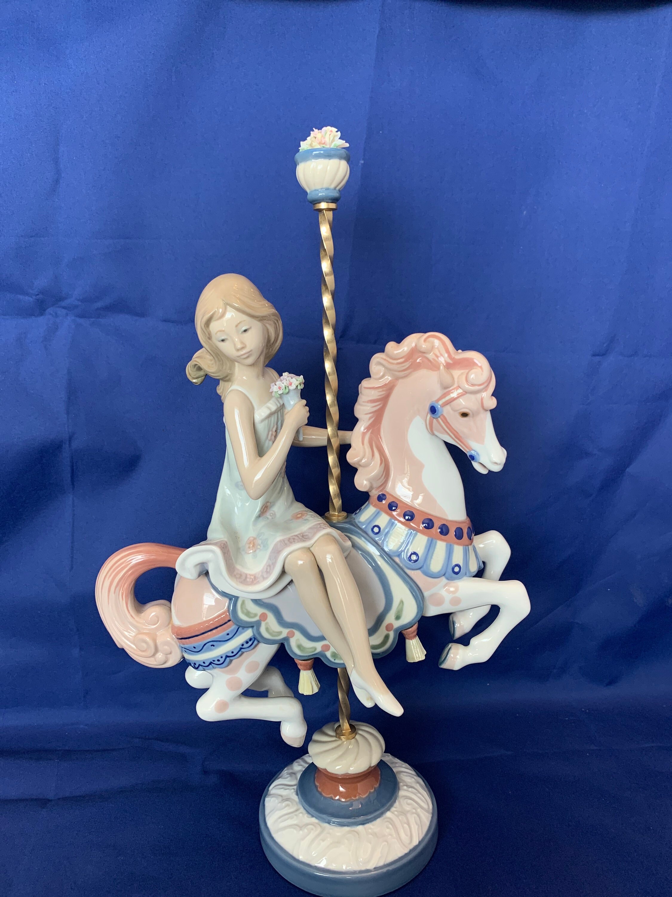 Lladro Girl on Carousel Horse 1469 Etsy