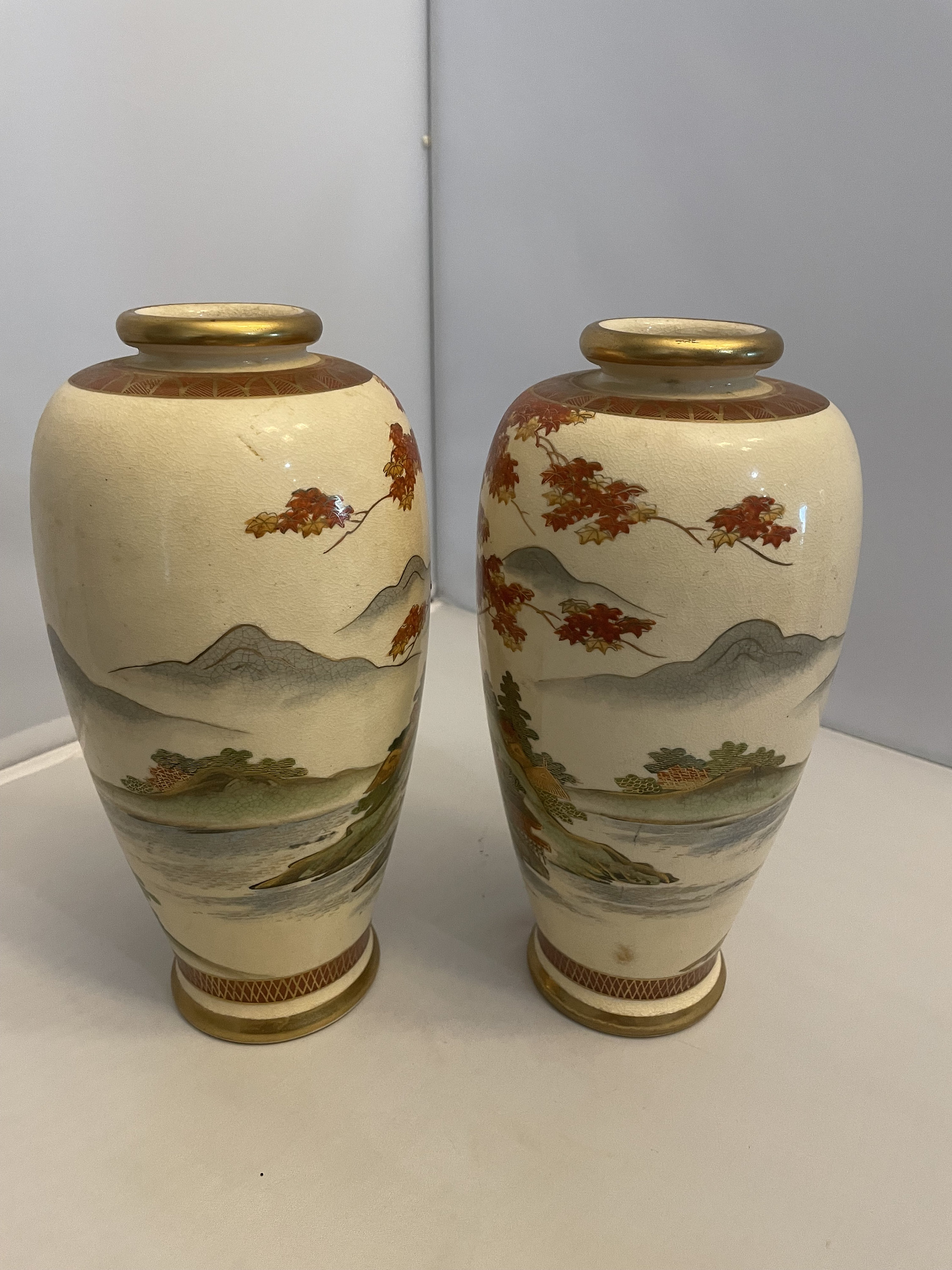 Japanese Satsuma Soko China 9.5 Pair of Vases Etsy