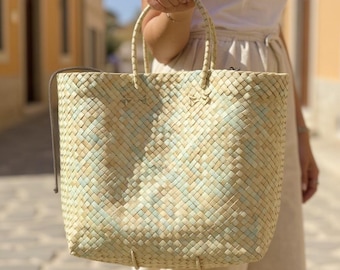 PERLA / Borsa in paglia di palma