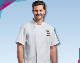 Personalised chef whites top